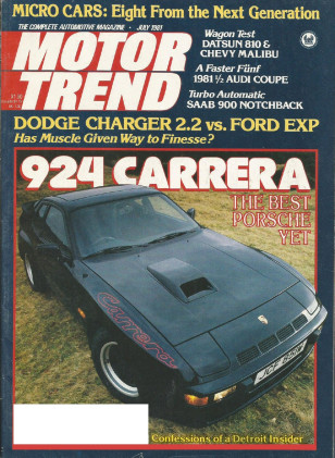 MOTOR TREND 1981 JULY - 944 PORSCHE, VETTE, AUDI-C